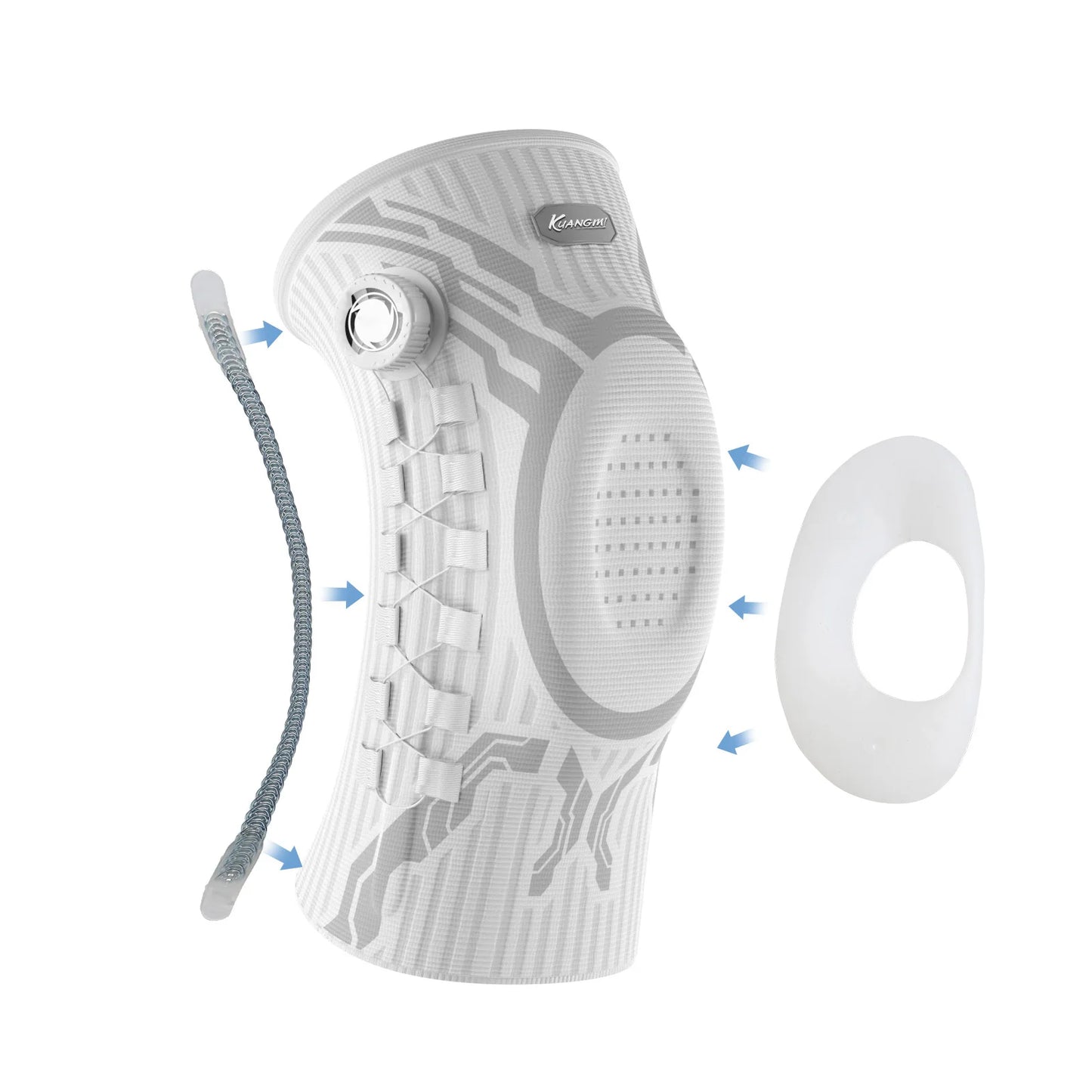 Smart Knee Brace Adjustable Compression with Mechanical Knob - for Stability & Pain Relief & Sports & Daily Use