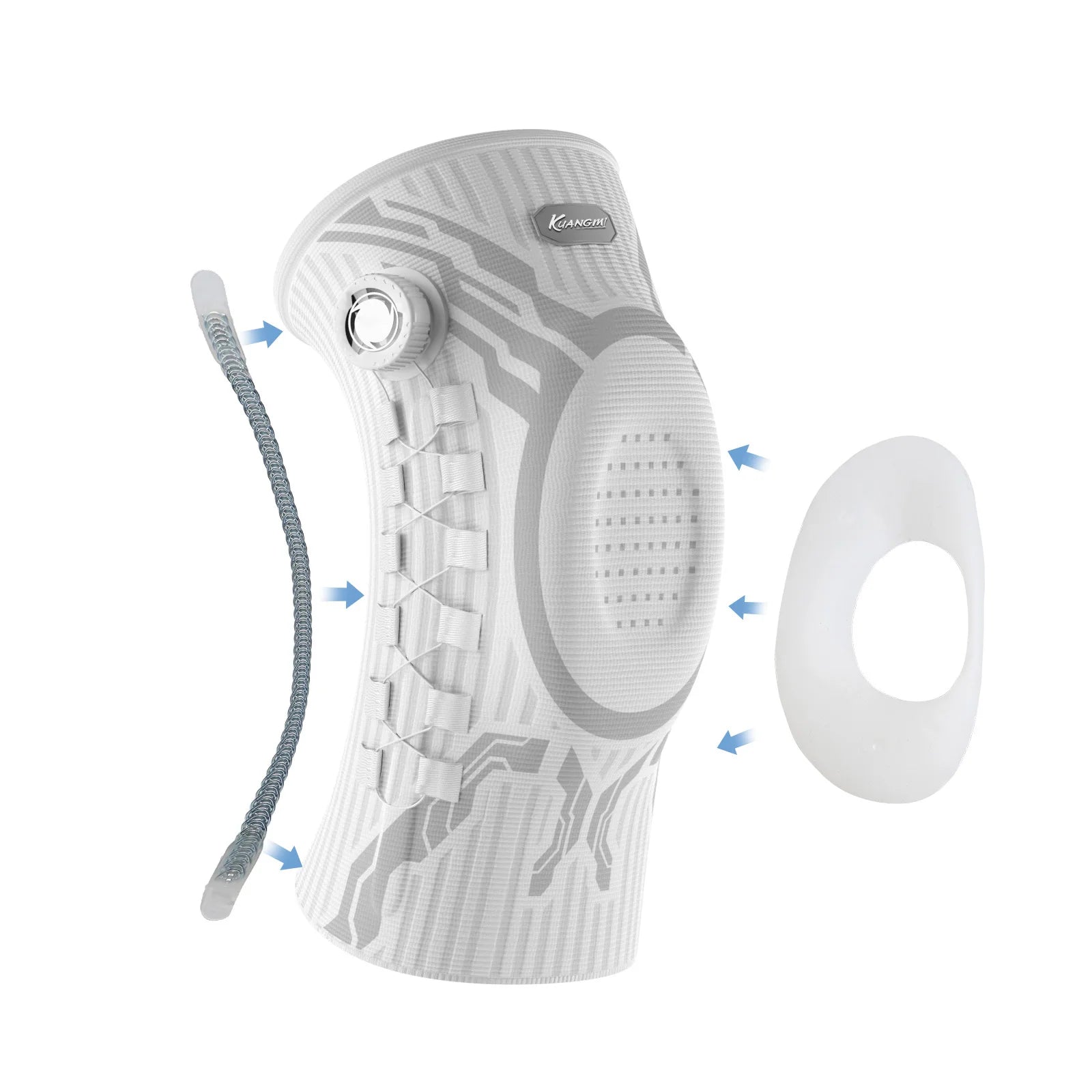 Smart Knee Brace Adjustable Compression with Mechanical Knob - for Stability & Pain Relief & Sports & Daily Use