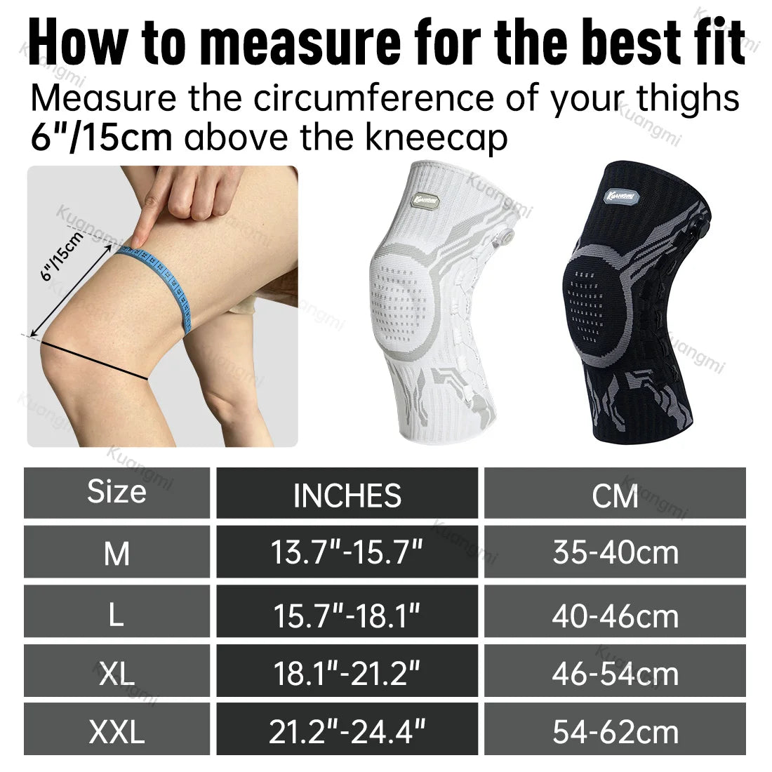 Smart Knee Brace Adjustable Compression with Mechanical Knob - for Stability & Pain Relief & Sports & Daily Use