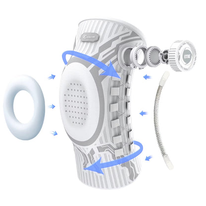 Smart Knob Knee Brace with Patella Gel Pad and Lateral Stabilizer, Compression Knee Brace for Exercise (Single), Kmh752