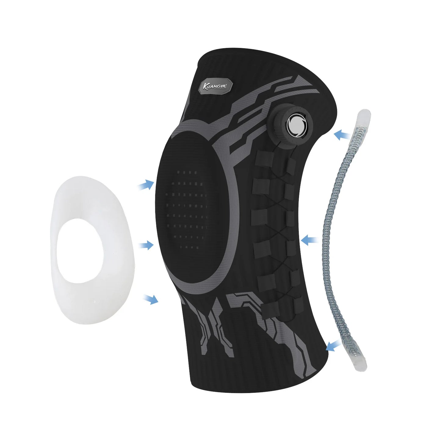 Smart Knee Brace Adjustable Compression with Mechanical Knob - for Stability & Pain Relief & Sports & Daily Use