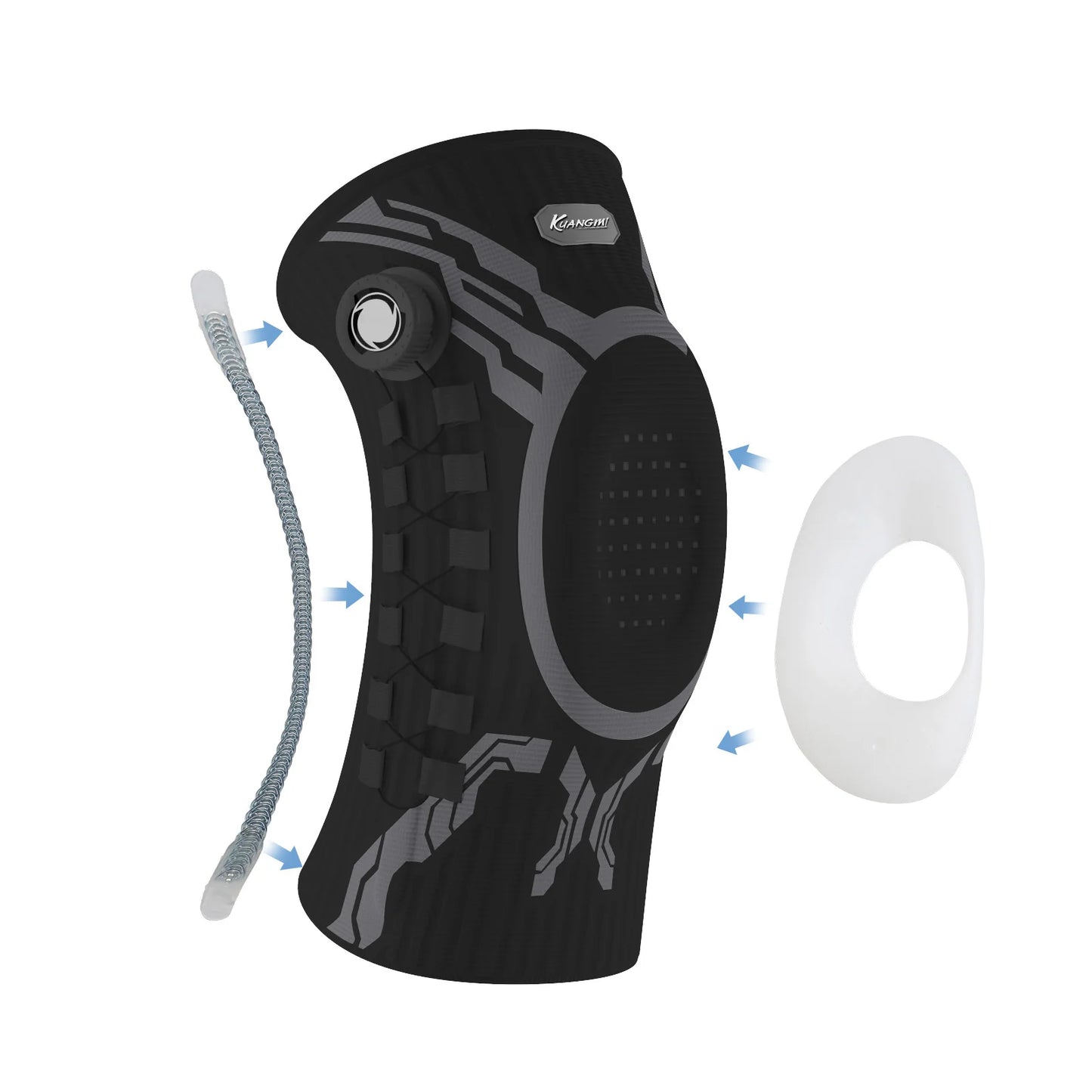 Smart Knee Brace Adjustable Compression with Mechanical Knob - for Stability & Pain Relief & Sports & Daily Use
