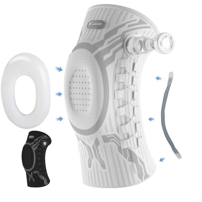Smart Knee Brace Adjustable Compression with Mechanical Knob - for Stability & Pain Relief & Sports & Daily Use